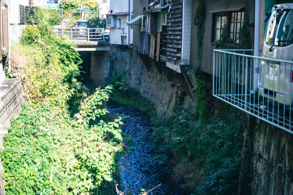 The Oide waterway built by Kato Kiyomasa winds its way through the neighborhoods of Kumamoto