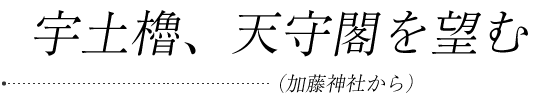 宇土櫓、天守閣を望む(加藤神社から)